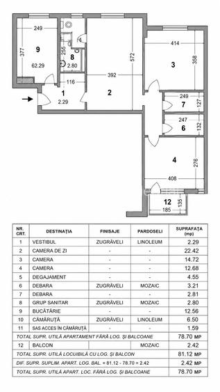 Nicolae Caramfil | Apartament 3 camere | 81 mp | Bloc 1987 - 1
