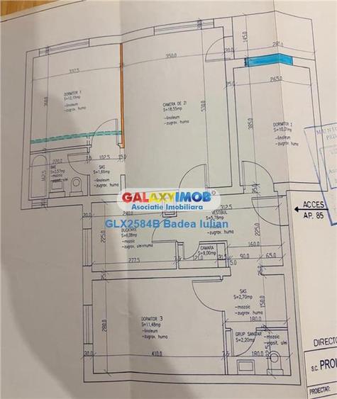 Apartament 4 camere etaj 1 - bloc H - str Rotunda - Parc Titan