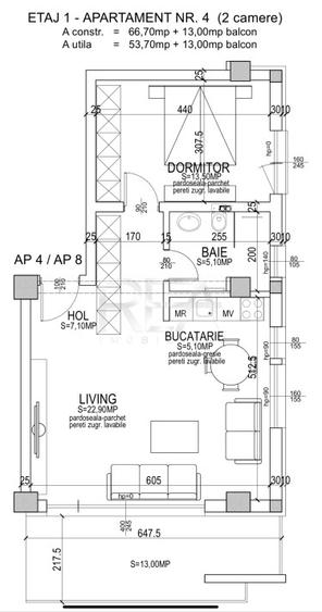 UP Boutique - Pipera Voluntari - APARTAMENT 2 CAMERE finisaje LUX