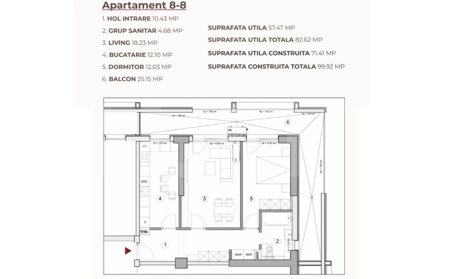 Apartament 2 camere, 82.62 mp, ansamblu 0% Comision Achiziție, Calea Severinului - 2