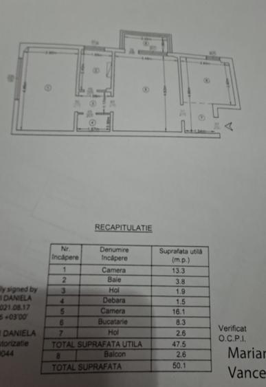 Apartament cu 2 camere, etajul 2/4, zona Tatarasi