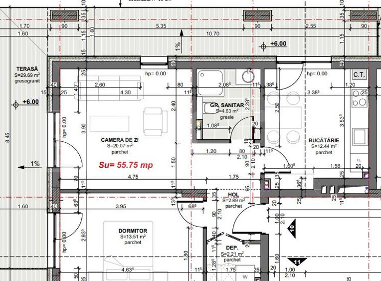 COMISION 0% Apartament 2 camere si terasa 30 mp ,bloc nou Premium
