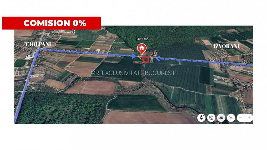 Teren pentru constructie casa cu utilitati – Ciolpani, zona Izvorani - 3
