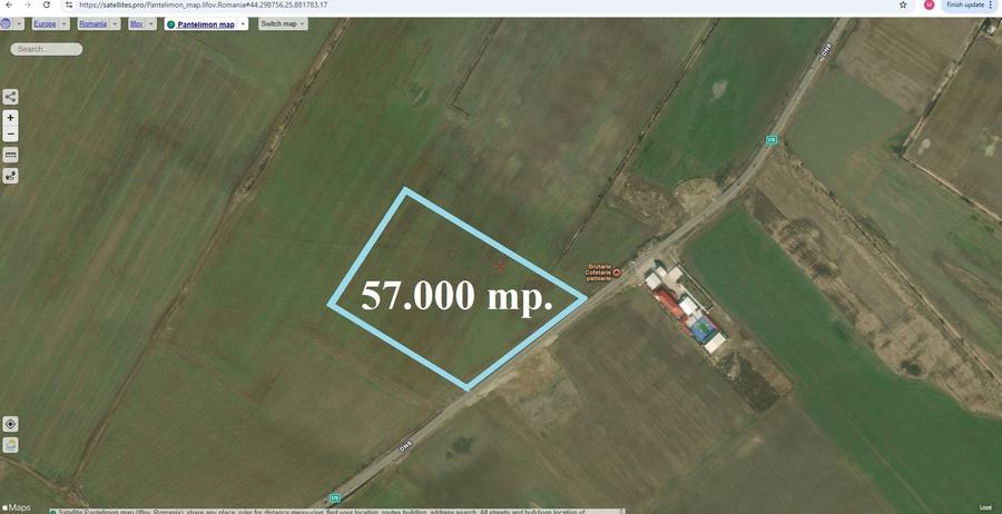 5,7 Ha. vav de Dovinot - Mihailesti, teren intravilan cu deschidere la DN6
