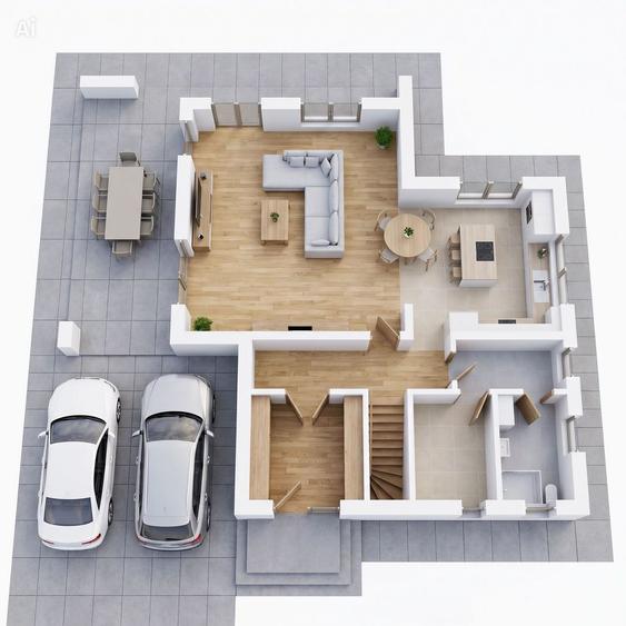 Teren cu A.C.  construire casa individuala, zona Vivo, Floresti