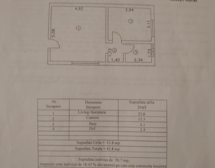 Apartament 2 camere, zona Plantelor, parter.