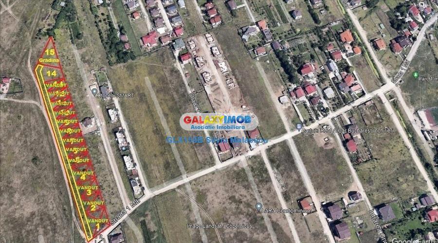 Otopeni 969 Mp - Lot 694 Mp+275 Mp(cota de drum si gradina) str. 1 Mai