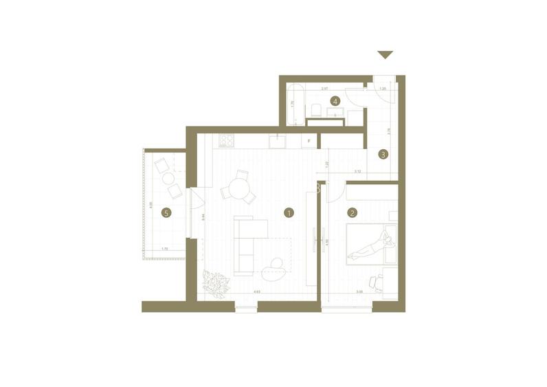 Apartament cu 2 camere în Confecții - 2