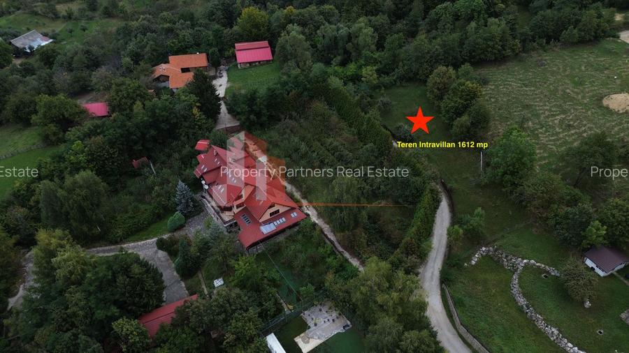 Teren intravilan 1.612 mp | 2 fronturi | Vedere Bucegi | Bran Poarta