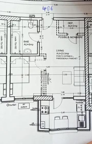 Apartament 2 Camere Tip Studio | Design Luminos| Militari Residence