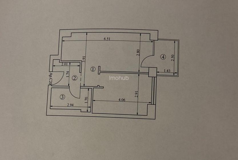 Intabulat, Apartament 2 camere, etaj intermediar 113 000 Euro - 11