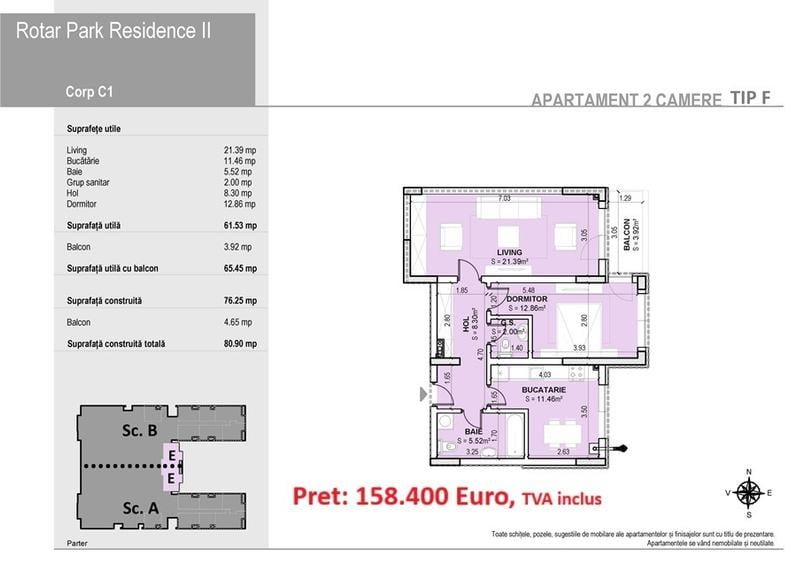 2 camere -Militari-Rotar Park Residence-2 -200m Iuliu Maniu