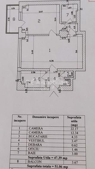 2 Camere - etaj 1 - 5 min. Metrou Universitate - 7