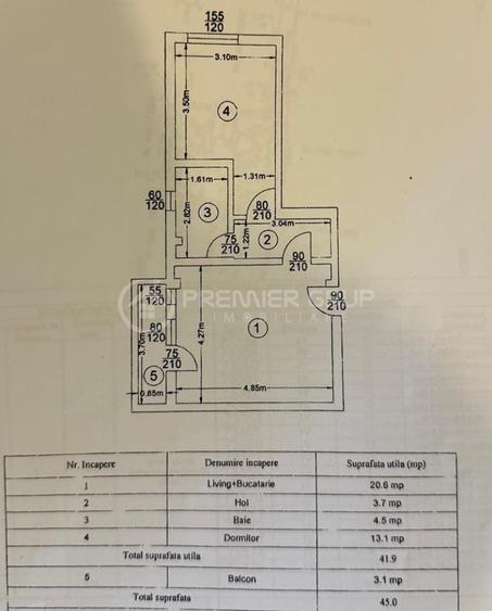 Etaj 1! Apartament 2 camere 45mp, Bucium - Visan, CT, PARCARE