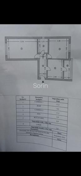 Apartament 2 camere, decomandat, loc. Siret