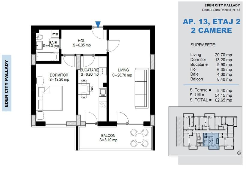 Apartament  cu 2 camere decomandat , Pallady Ikea - 3