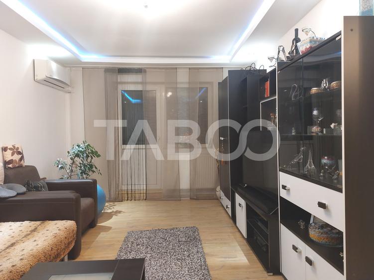 Apartament 55 mpu mobilat utilat 3 camere 2 balcoane pivnita Cisnadie