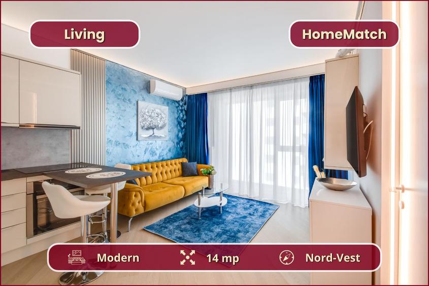 Cortina North || Studio dublu || Dormitor separat || Comision 0%