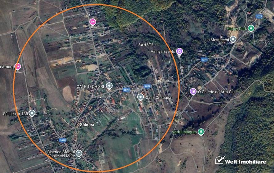 Teren Salicea, acces bun, utilitati, zona de case noi, 2350 mp, 23m x 100m