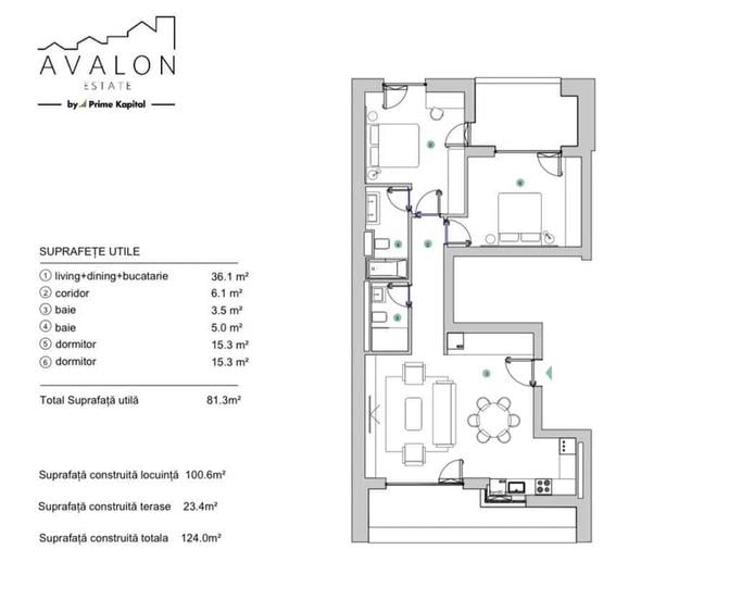 Penthouse 3 camere | AVALON | Pipera