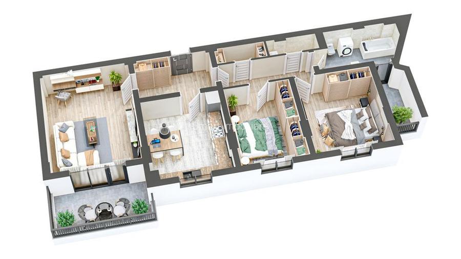 Apartament 3 camere decomandate 82mp + 12mp balcon zona Ciresica - 7