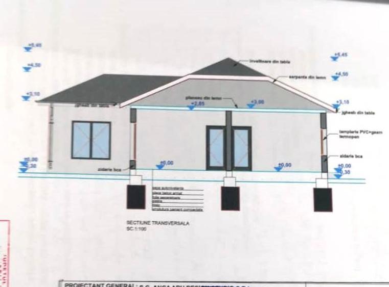 Casă în construcție Vernești, cartier nou