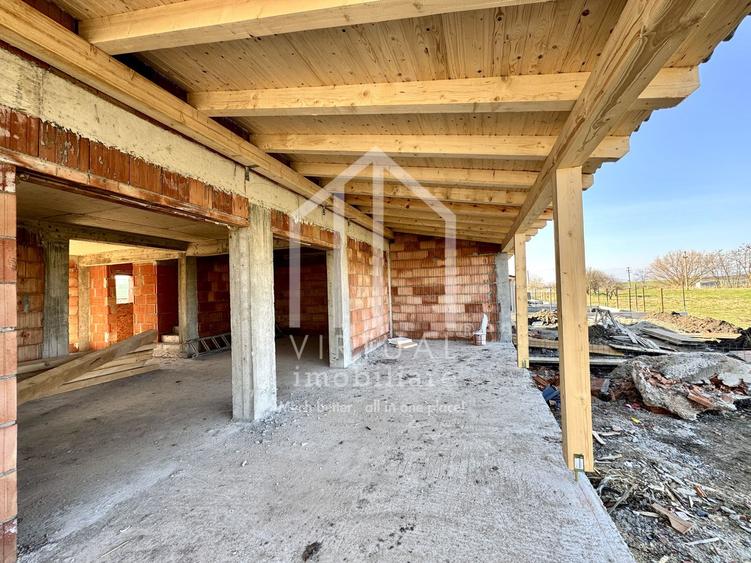 Casa cu 4 camere, 117mp utili+terasa acoperita(26mp), teren 334mp
