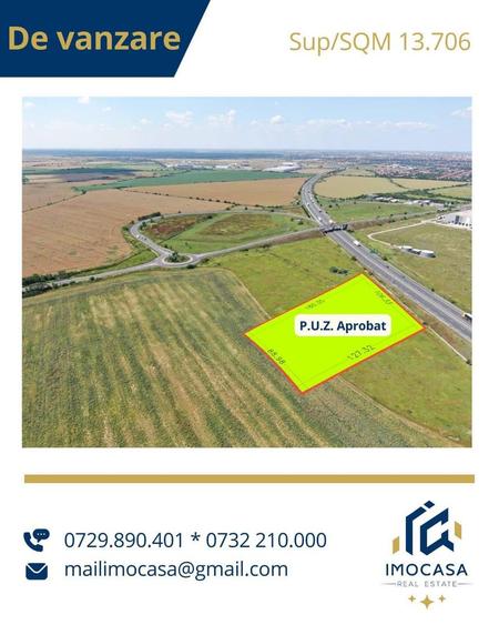 Teren Industial Arad sud, DN69, A1, centura Arad Sud Est, PUZ aprobat