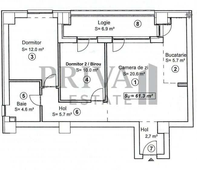 Apartament 3 camere, 68.2 mp, etaj 7, City Of Mara