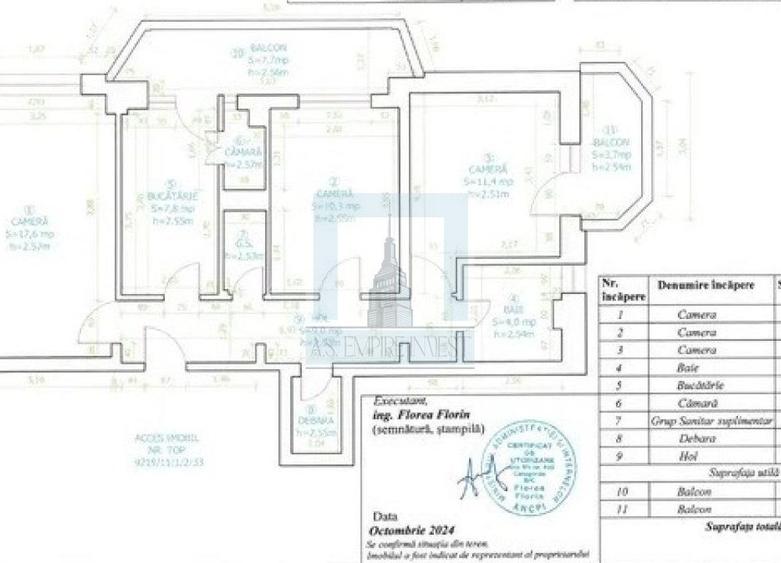 Ap 3 camere decomandat - zona Grivitei