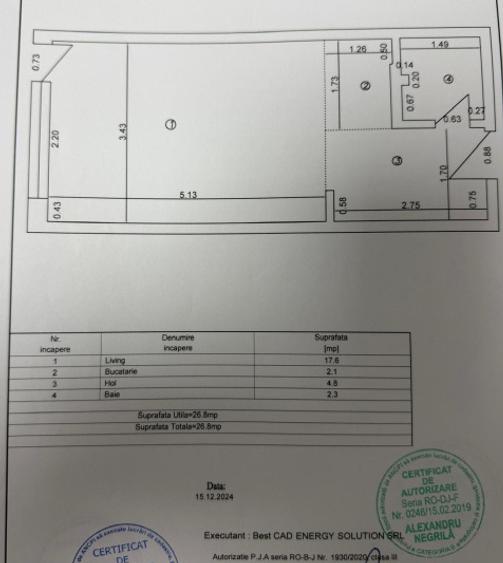 Garsonieră modernă, mobilată și utilată – Calea București, zona Institut/Rotonda
