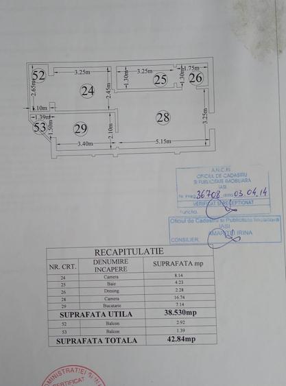 Apartament 2 camere, etaj 2/4, zona Valea Adanca