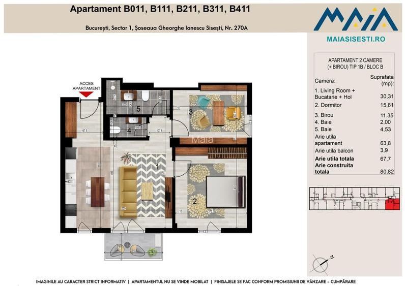 2  CAMERE | FINISAJE  PREMIUM  | SISESTI | METROU STRAULESTI | 2 COCOSI  - 2
