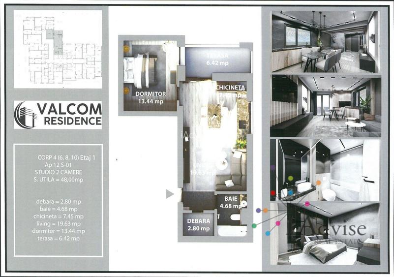 Valcom Residence Bartolomeu, Studio 2 camere, terasa 6.42, Comision 0%