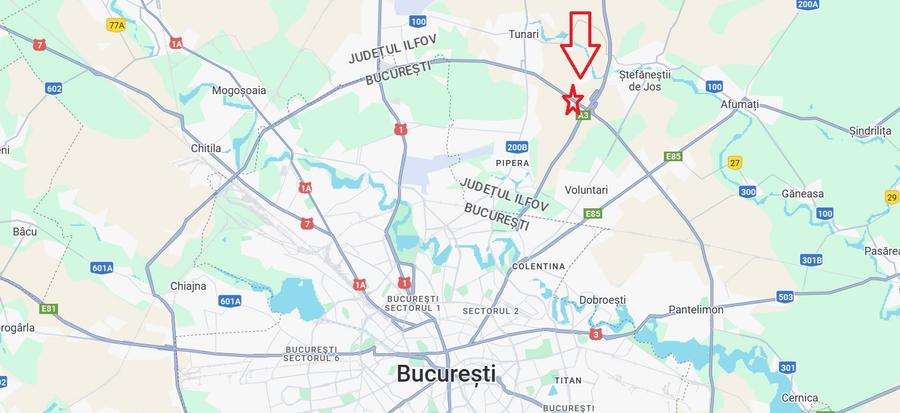Teren de inchiriat, 20000 mp, Centura Bucuresti langa Cosmopolis si Fan Courier