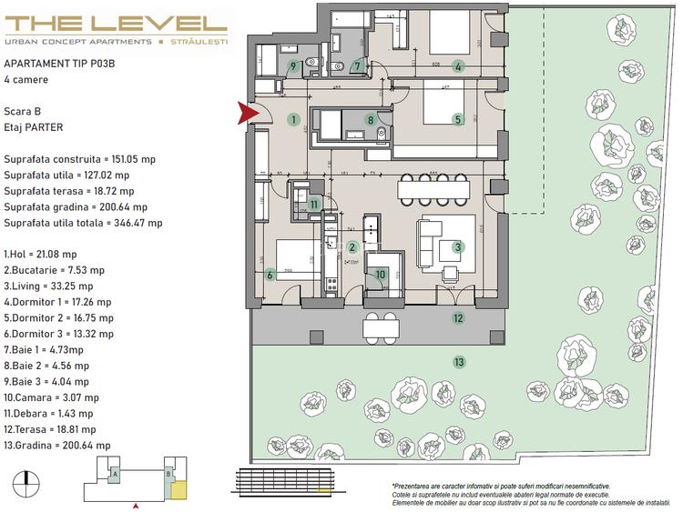 Direct Dezvoltator "The Level Apartments 3" - 4 Camere cu gradina proprie 200 mp - 9