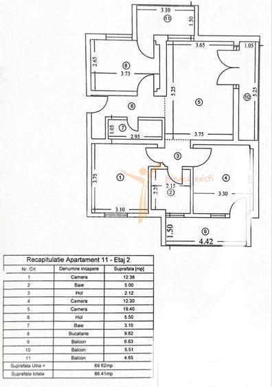Apartament 3 camere Copou, 86 mp, mobilat si utilat, 2 locuri parcare