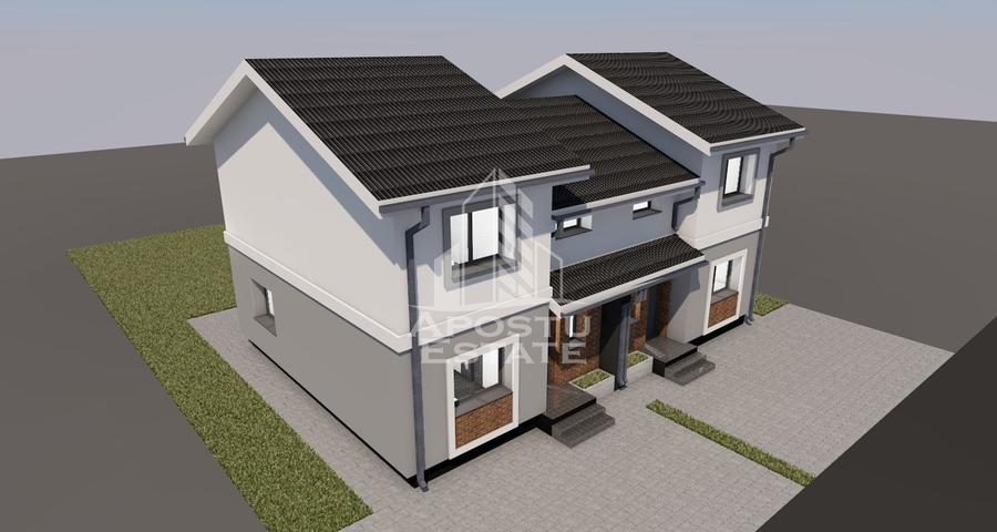 Jumatate de duplex,4 camere si 2 bai,Giarmata la stadiul de proiect