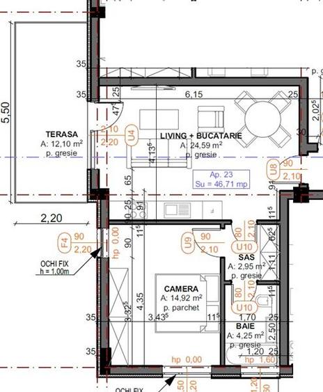Vanzare apartament 2 camere bloc nou Iris la o distanta de aproximativ 4 km Auch