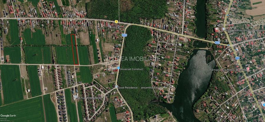 Balotești-Dumbrăveni teren 7.600 mp | utilități | POT 30% | CUT 0,9 | P+2 - 7