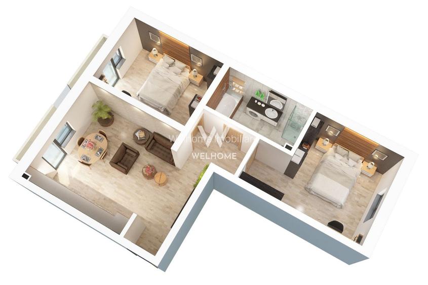 Apartament 3 camere gradina 47 mp Piata Rahovei, Dedeman - 3