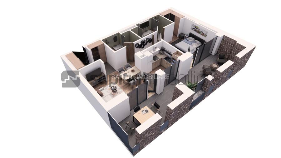 De vânzare apartament 2 camere, ultracentral, semifinisat - 4