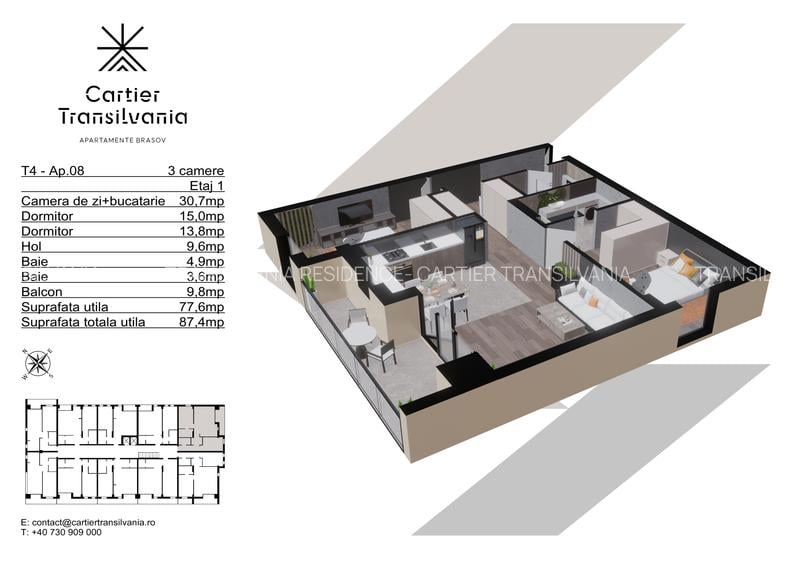 TRANSILVANIA RESIDENCE- CARTIER TRANSILVANIA, APARTAMENT 3 CAMERE - 17