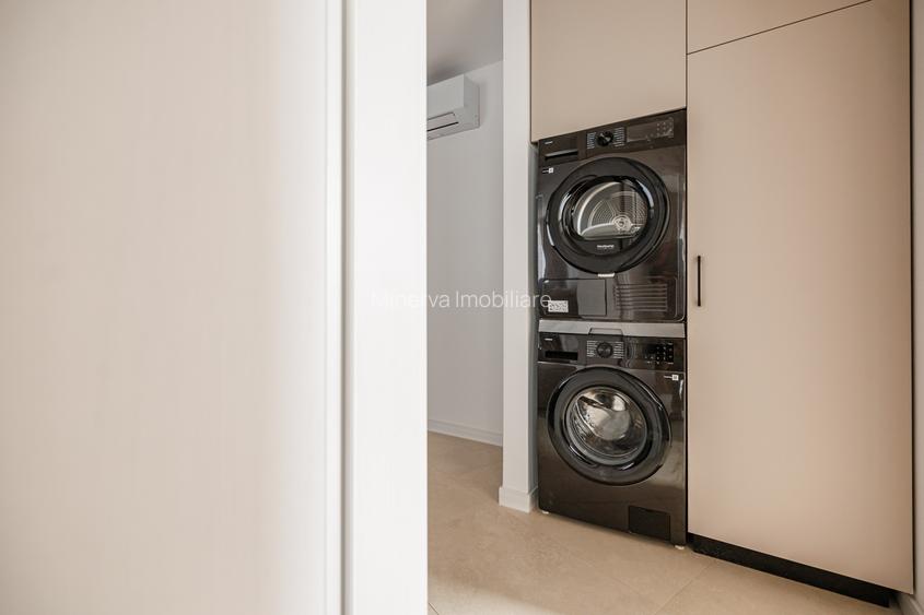 Apartament mobilat si utilat, terasa 12,80 mp, parcare subterana | Comision 0 - 32