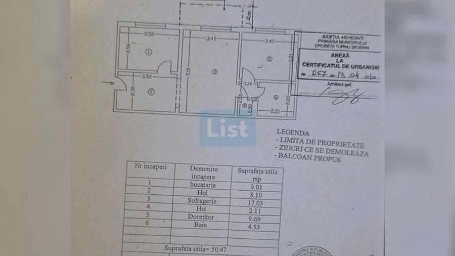 Apartament 2 camere Parter, centala pe gaz