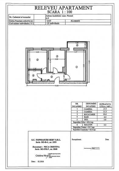 Apartament 2 camere, etaj 6/8, Malu Rosu - 14