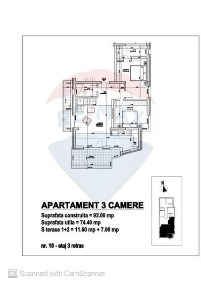 De vanzare: Apartament 3 camere, bloc nou, Pipera