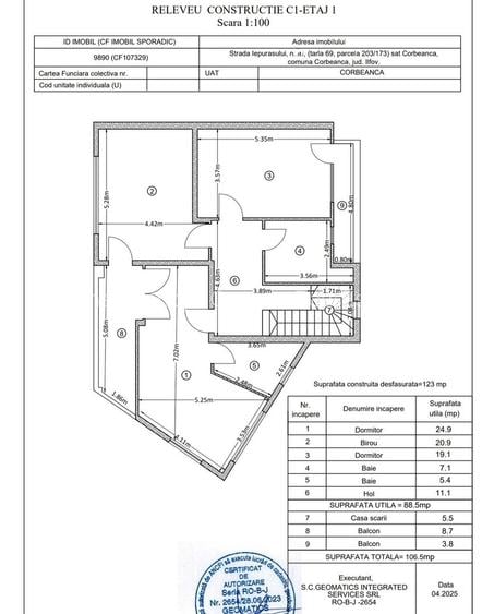 Casa individuala armonioasa -7 camere  -Corbeanca, str. Iepurasului - 59