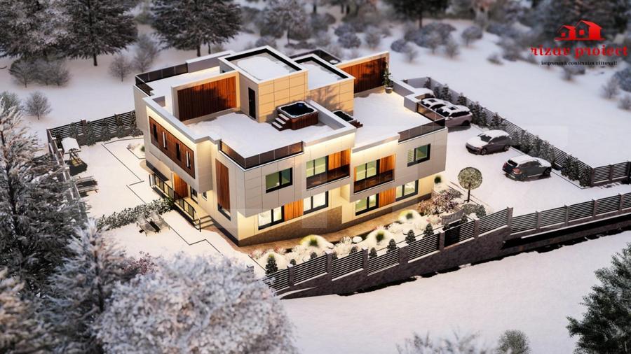 Teren intravilan, 10 ari cu autorizatie constructie, P+1+ER - 4 apartamente
