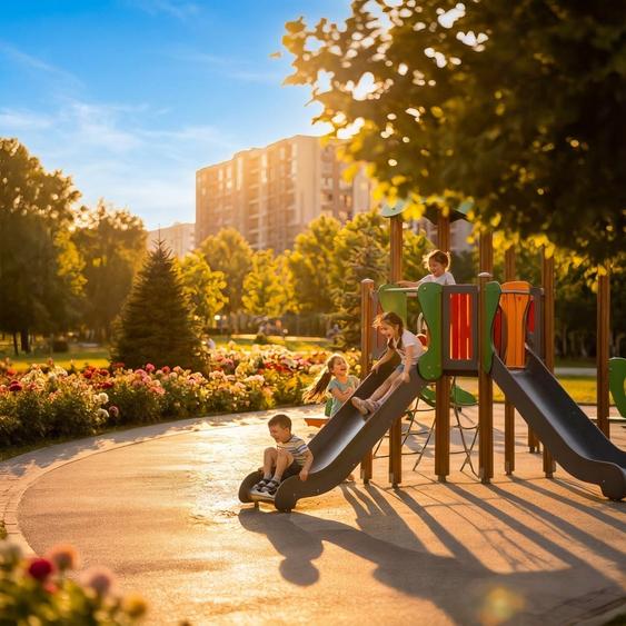 2 camere 54 mp | Bucătărie închisă | Parc privat